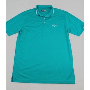 Callaway Polo‎ Shirt Men's L Green Opti Dri Polyester Golf Golfer *Read